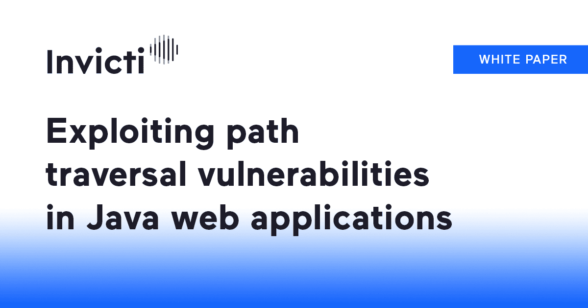 Exploiting path traversal vulnerabilities in Java web applications